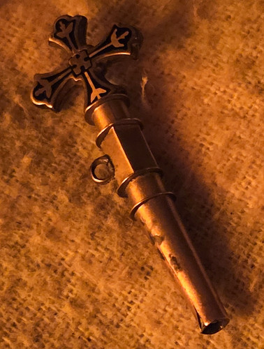 Brass skeleton key - skeleton,